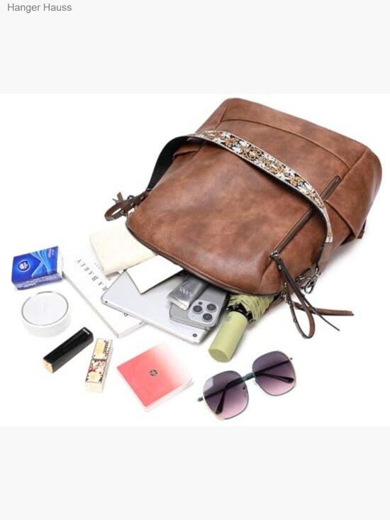 Vegan Leather Fashion Backpack Purse for Women Travel Laptop Bookbag main image 2